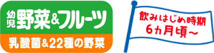幼児野菜＆フルーツ 乳酸菌&22種の野菜 飲みはじめ時期6ヵ月頃～
