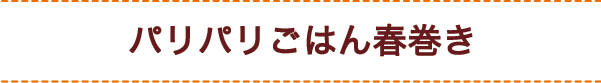 パリパリごはん春巻き